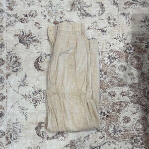 Abercrombie & Fitch Light Tan Linen Trousers